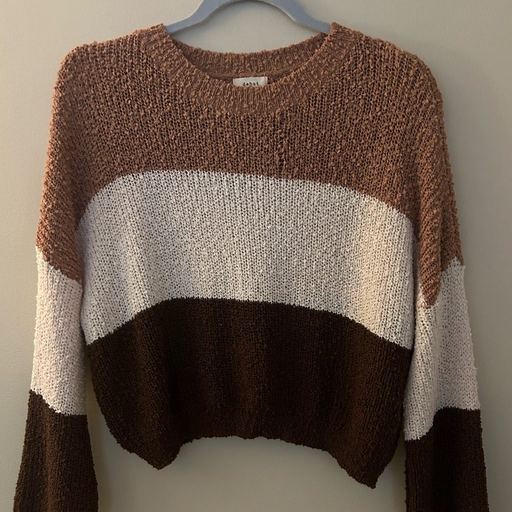 Tan and brown sweater